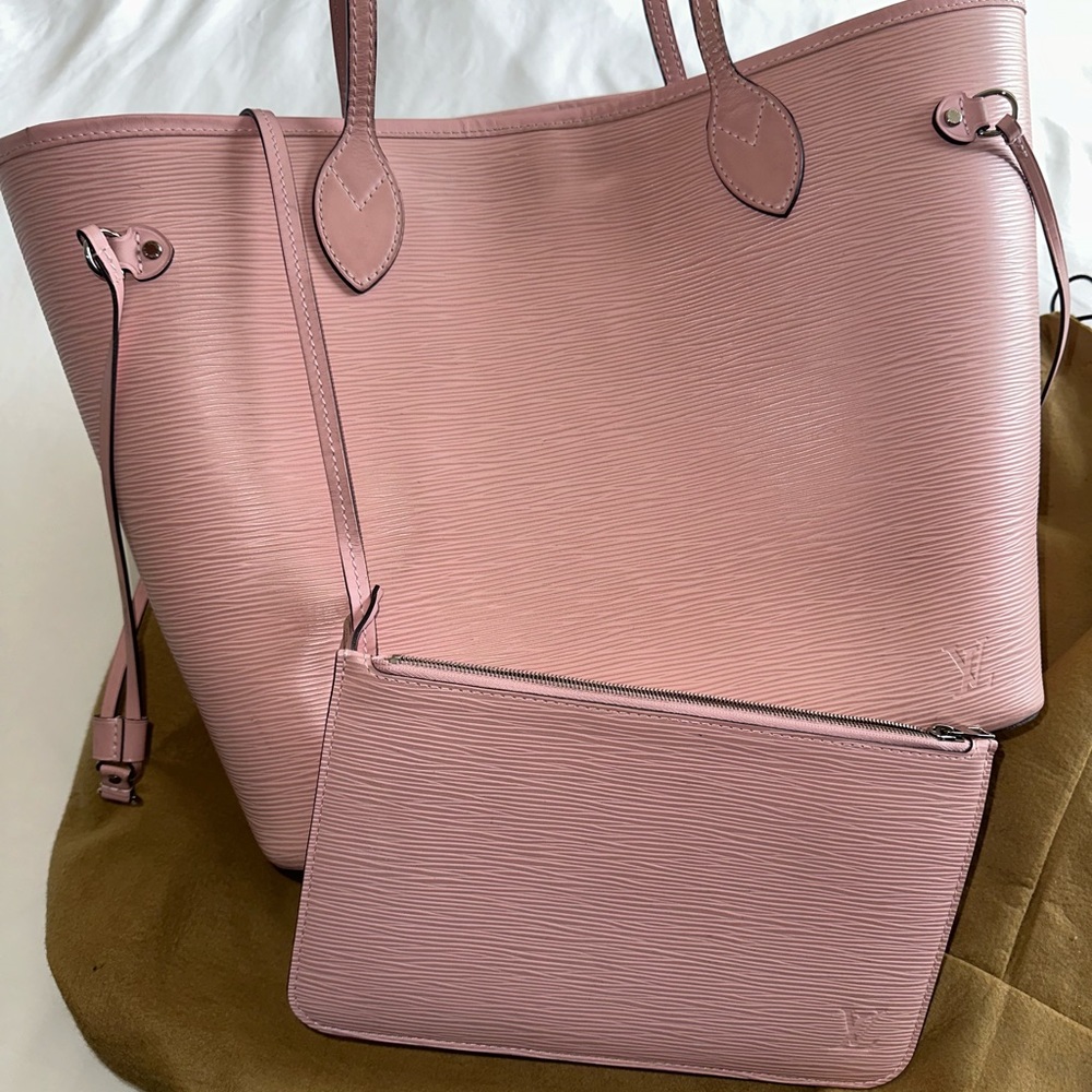 Louis Vuitton Epi Neverfull MM Tote Bag-Rose Ballerine